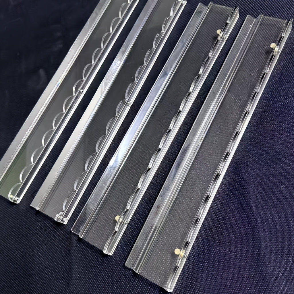American Mahjong Disc Set 4 Pieces 20 Inch Transparent Acrylic Racks U-Shaped Push Plate Heavy Duty Non-Slip with Storage Bag Game Accessories for Mahjong Table