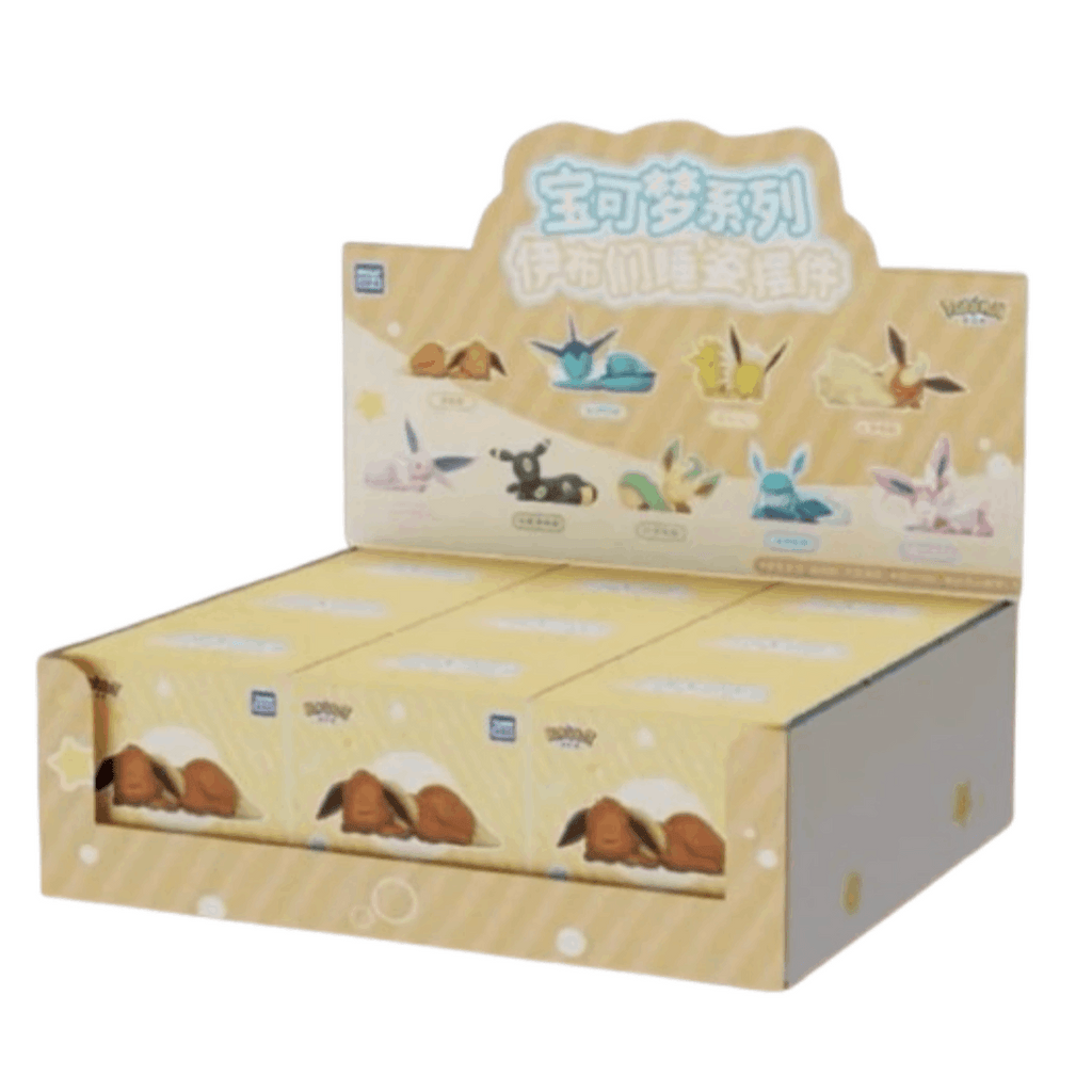 Pokemon Sleeping Eevee Full Set 9pc No Repeat – Vaporeon Flareon Jolteon Espeon Umbreon Leafeon Glaceon Sylveon Figures, Anime Collectible Toy Gift for Kids & Fans, Birthday Christmas Present
