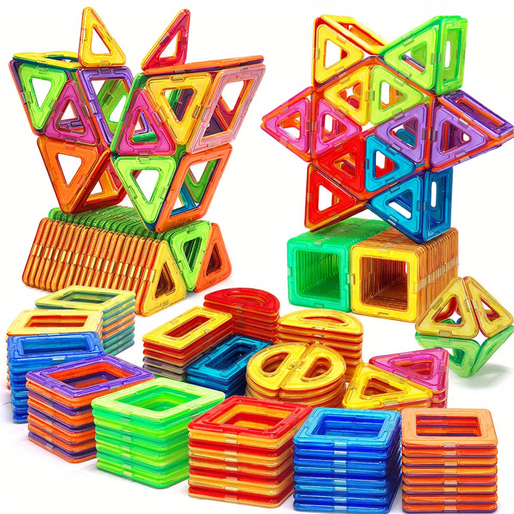 Magnetic Building Blocks Set 40/80/100pcs for Kids – STEM Educational Magnet Tiles Construction Toy, Creative Learning Gift for Boys & Girls, Develops Hands-On & Problem-Solving Skills