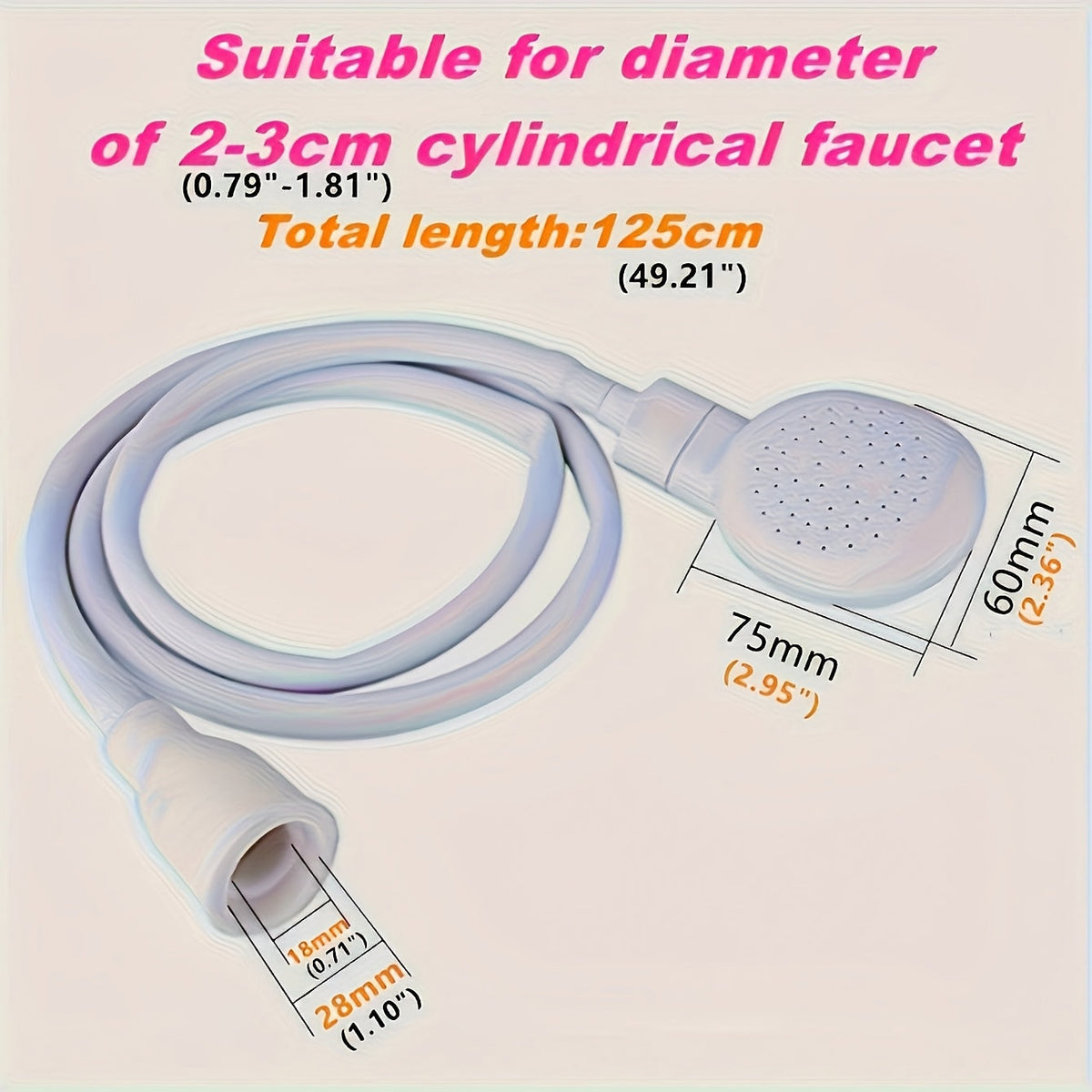 Wall-Mounted Handheld Spray Nozzle & Faucet Hose – 2-Pack Flexible Manual Shower Sprayer for Pet Bathing, Backyard, Garden & Yard Cleaning, Easy Faucet Attachment