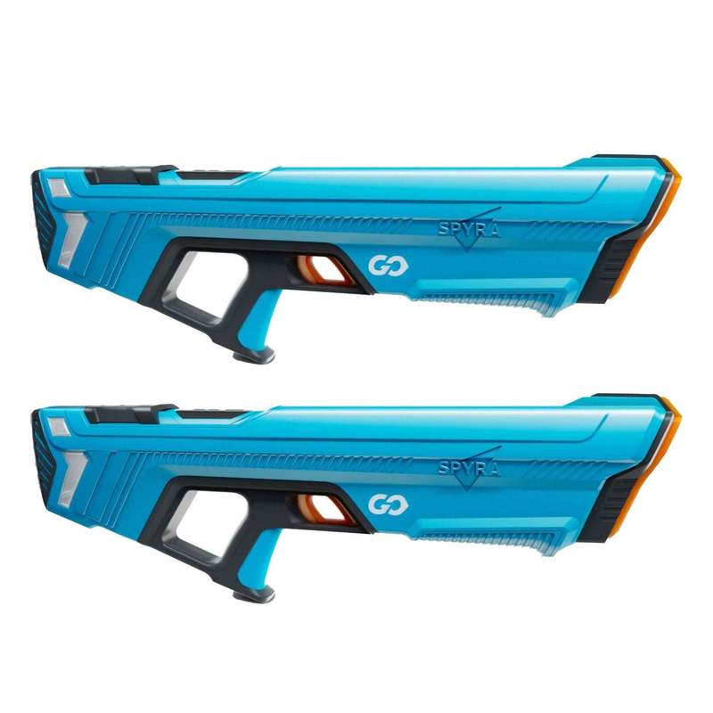 SPYRA SpyraGO 2-Pack Electric Water Blasters - Lightweight Squirt Gun Toys with Single Shot Technology, 26ft Range, Fast Refill Tank | Summer Water Battle Set for Kids & Adults | Blue