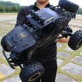 4DRC 1:12 Scale Remote Control Truck 2.4GHz Off-Road RC Car for Kids Adults – Alloy Body, LED Lights, 7.4V Rechargeable Battery, Independent Shock Absorbers, All-Terrain Climbing Vehicle, Best Birthday Christmas Gift
