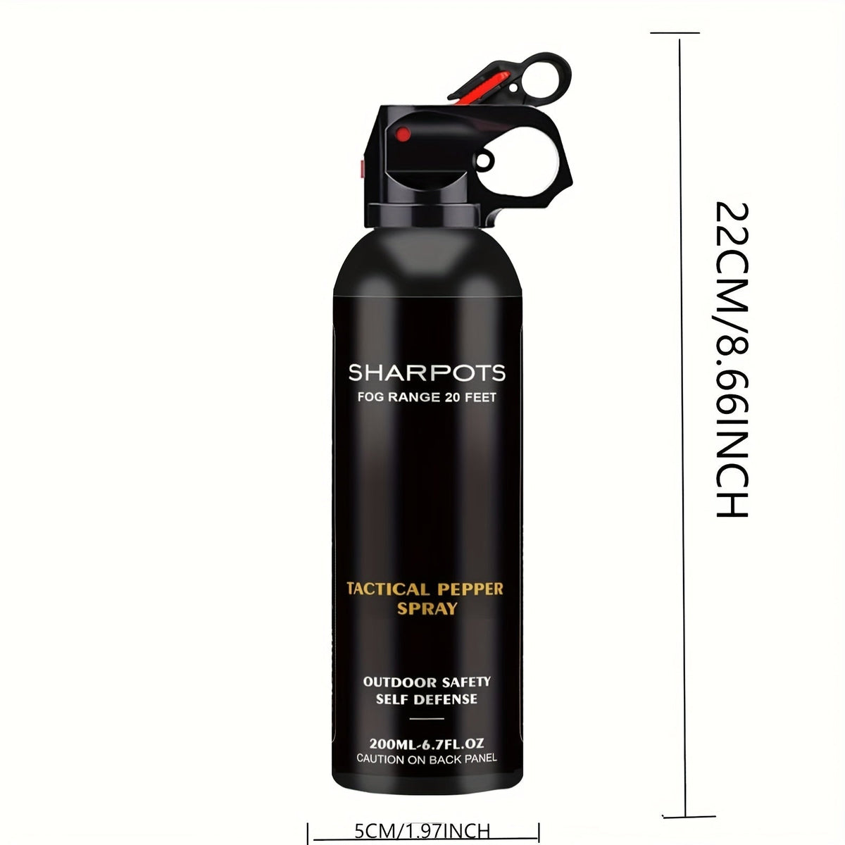 Maximum Strength Pepper Spray 6.7oz for Hiking & Outdoor Self Defense – Fast-Deploy OC Formula, Compact & Easy Access Personal Protection for Camping, Trails & Everyday Carry, 1, 2 or 4 Pack