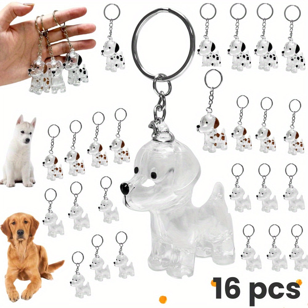 Pet Hair Memorial Keychain Capsule – 16-Pack Transparent Gashapon Storage Charm for Dog & Cat Hair Keepsake, Commemorative Collectible Bag Accessory, Unique Gift for Pet Owners & Animal Lovers