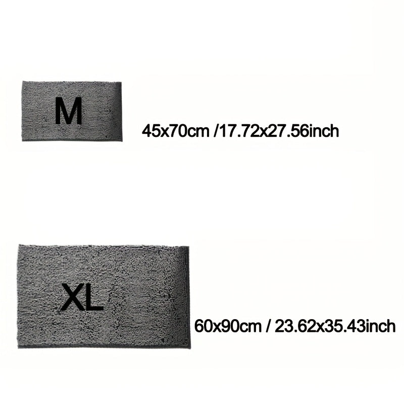 Mud Paw Dog Mat for Entryway - Ultra-Absorbent Quick-Dry Non-Slip Washable Dog Door Mat, Microfiber Pet Mud Mat Absorbs Moisture and Dirt for Indoor Entrance Hallway and Mudroom, Grey XL 23.62x35.43 inch