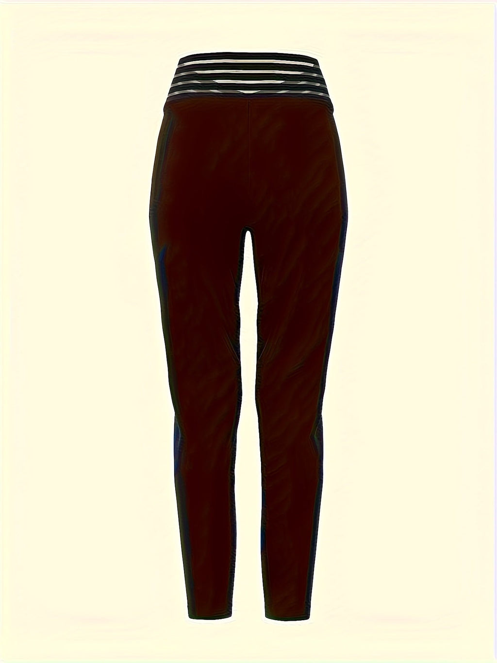 Women's High-Waisted Pencil Pants with Fabric Belt Solid Color 9/10 Length Ankle Trousers - Slim Fit Work Office Casual Pants for Spring Fall All Seasons