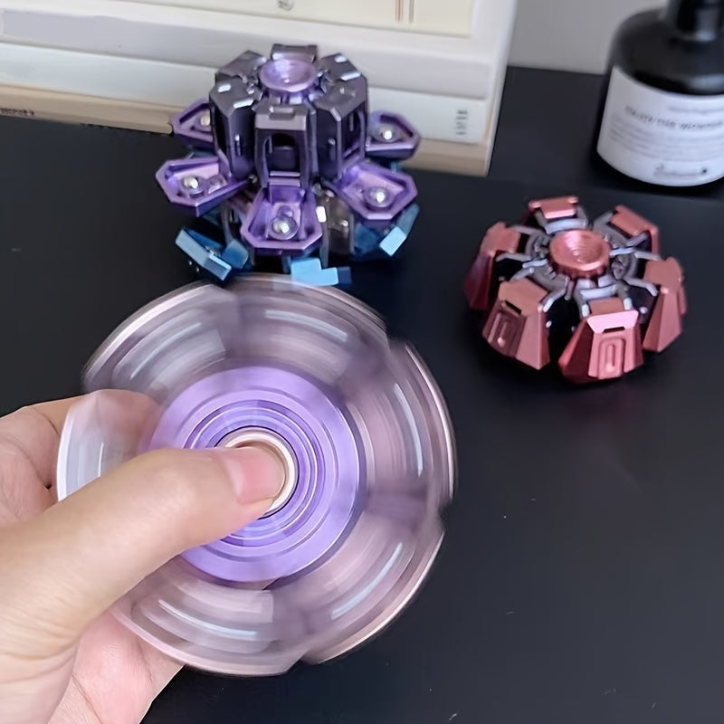 Mechanical Deformation Gyroscope Finger Spinning Top Toy Random Colors Styles Smooth Rotation Cool Fidget Toy Party Favors Goodie Bag Stuffer Gift