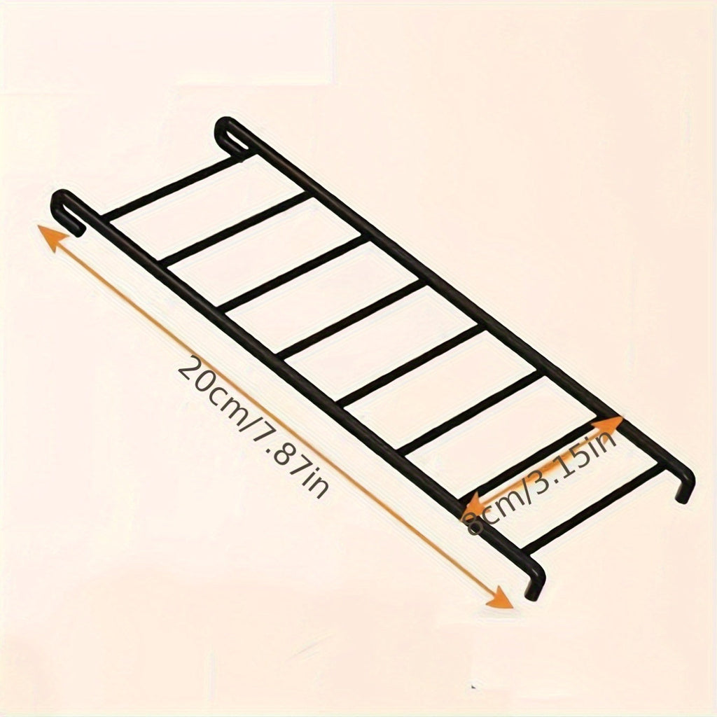 Metal Bird Ladder Climbing Frame - Parrot Perch Stand Wind Belt Swing Toy for Parakeets, Cockatiels, Lovebirds & Small Birds - Durable Steel, Easy Install, Cage Accessory for Bird Enrichment