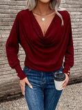 Long Sleeve T-Shirts for Women Men Casual Fashion Versatile Crew Neck Tops Solid Color Lightweight Pullover S M L XL XXL