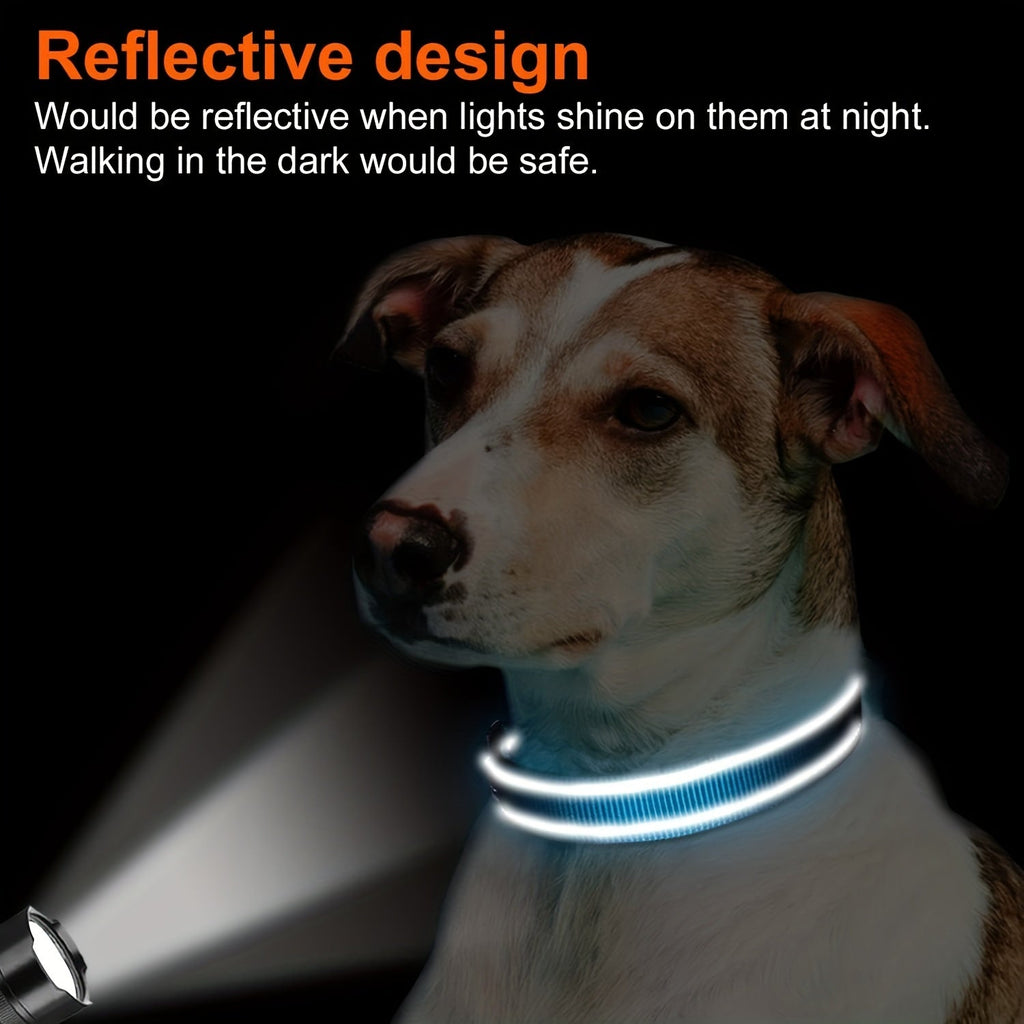 Reflective Dog Collar with Quick-Release Buckle – Soft Neoprene Padded Breathable 1" Striped Dog Collar for Small Medium Large Dogs, Durable Polyester, Sizes XS–XL, 8 Vibrant Colors
