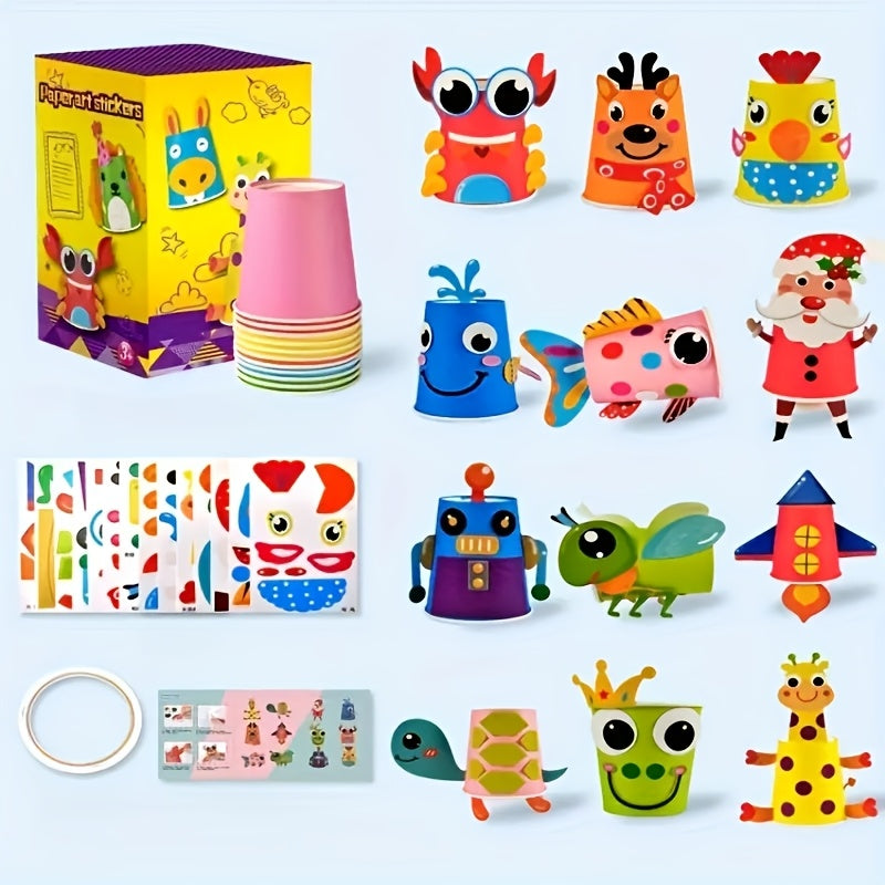 Kids Animal Craft DIY Kit - Educational Arts & Crafts Set with Stickers, Foam Pieces & Creative Activities for Boys & Girls Ages 3-8, Builds Fine Motor Skills, Perfect Birthday & Holiday Gift
