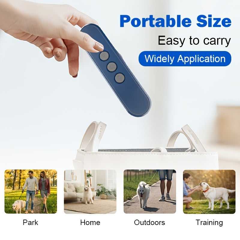 Anti Barking Device Rechargeable Ultrasonic Dog Bark Deterrent - Soundwave Technology Stop Barking Humanely, Safe for All Dog Sizes, No Shock No Shouting Indoor Outdoor Dog Behavior Training Tool