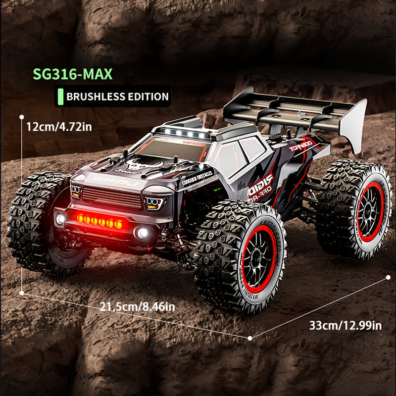 80 KM/H Brushless RC Car for Adults - High Speed 4WD Off-Road Remote Control Vehicle, Fully Proportional Speed Control, Realistic Structure Design | Professional RC Car for Collectors & Competitors