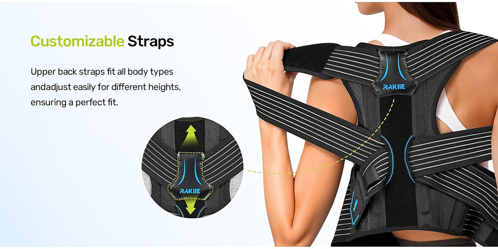 Posture Corrector Vest Adjustable Shoulder Straightening Brace – Padded Shoulder Cushions & Soft Underarm Bands, Unisex Back Support for Daily Wear, Men Women, Small to X-Large, Father's Day Gift
