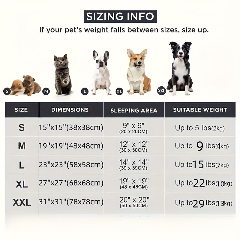 Donut Dog Bed & Cat Bed Soft Faux Fur Plush Round Pet Cushion - Warm Fluffy Calming Dog Crate Mat for Small Medium Large Dogs & Cats, Multiple Sizes 15"-31"