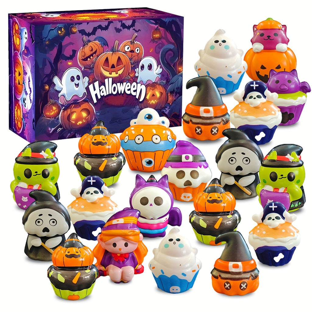 Halloween Squeeze Toys 10 Pack Slow Rising Squishy Party Favors - Assorted Spooky Squishies for Kids, Bulk Halloween Party Favors, Classroom Rewards, Birthday Gifts for Boys & Girls, Goody Bag Fillers