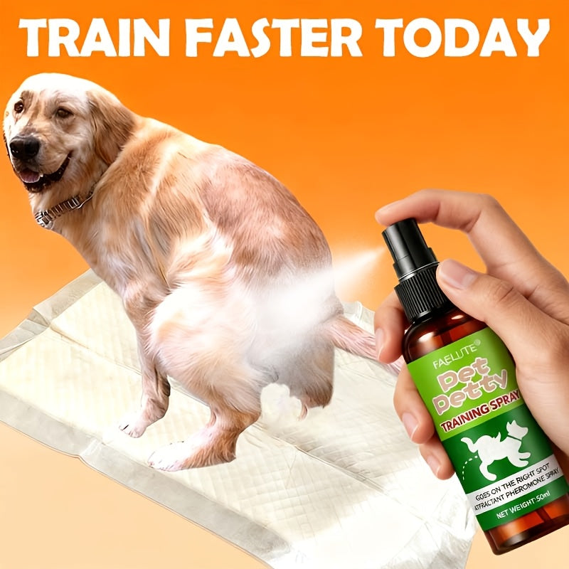 Pet Potty Training Spray for Dogs & Cats - Pheromone-Inspired Indoor Spot Guidance for Puppies & Kittens, Fast-Acting Puppy Pad Attractant, Helps Pets Recognize the Right Bathroom Spot, Clean & Non-Messy Formula