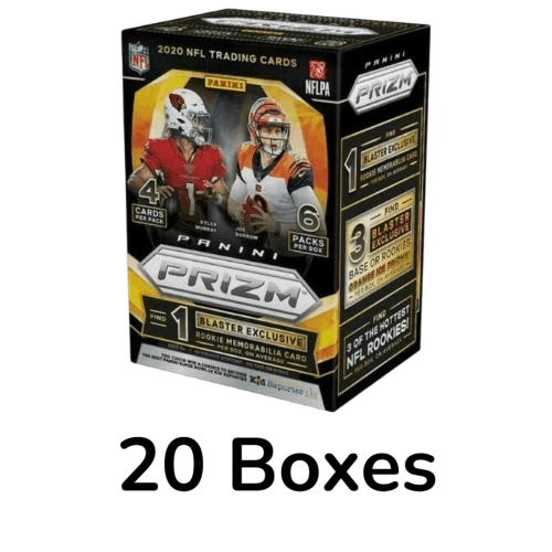 2020 Panini Prizm Football Fanatics Exclusive Orange Ice Blaster 20-Box Factory Sealed Case - Joe Burrow, Justin Herbert, Jalen Hurts Rookies | Memorabilia, Silver Prizms & Exclusive Orange Ice Parallels