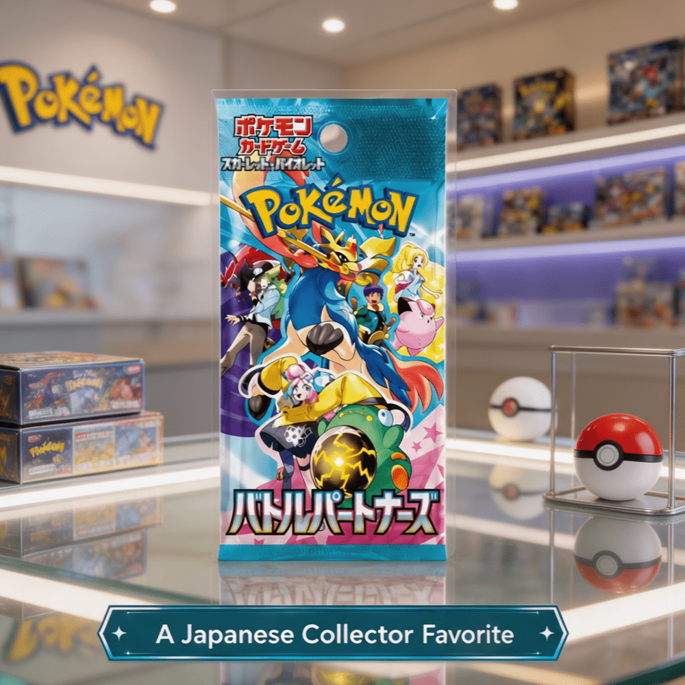 Pokemon TCG Scarlet & Violet Battle Partners Japanese Booster Pack – 5 Cards per Pack, Trainer Partner Pokemon N Lillie Hop Nanjamo, Japanese Pokemon Cards for Collectors & Pack Openers