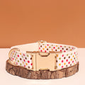 Personalized Dog Collar with ID Tag - Customizable Anti-Lost Pet Collar in 21 Styles, Adjustable XS to XL for Small Medium Large Dogs, Plaid Floral Dot Patterns, Engraved Contact Information
