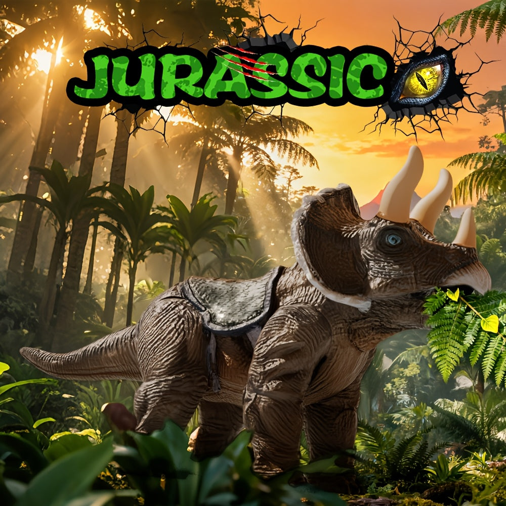Extra Large Triceratops Dinosaur Walker Ride-On Balance Bike for Toddlers – Realistic Lifelike Figurine, Light-Up Effects, Dinosaur Sounds, Pull-Along Toy, Best Birthday Gift for Boys Girls Age 1 2 3 4