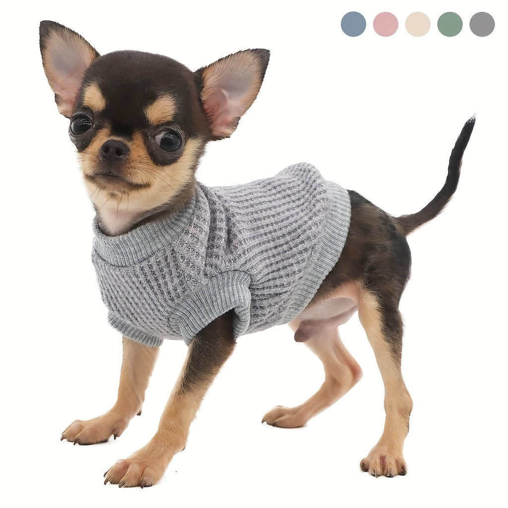 Lightweight Dog Sweater for Small Dogs & Puppies - Soft Knit Pet Sweater for Chihuahua, Yorkie & Toy Breeds, Warm Cozy Dog Clothes for Fall & Winter Indoor Outdoor Wear