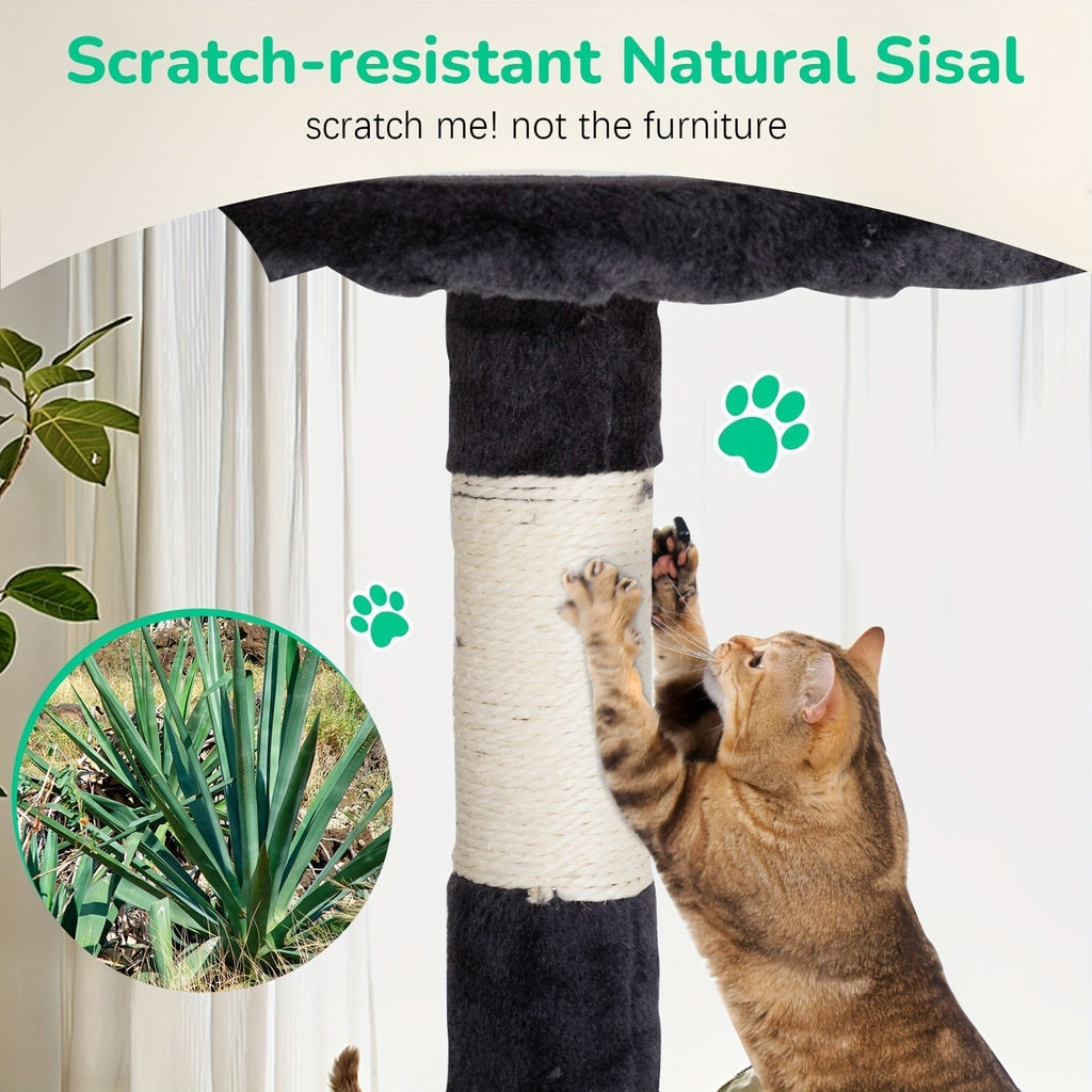 Multi-Level Cat Tree Tower with Scratching Post, Perches & Plush Apartments – Space-Saving Indoor Cat Climbing Frame & Activity Center, Heights 36–80 Inch, 6 Colors