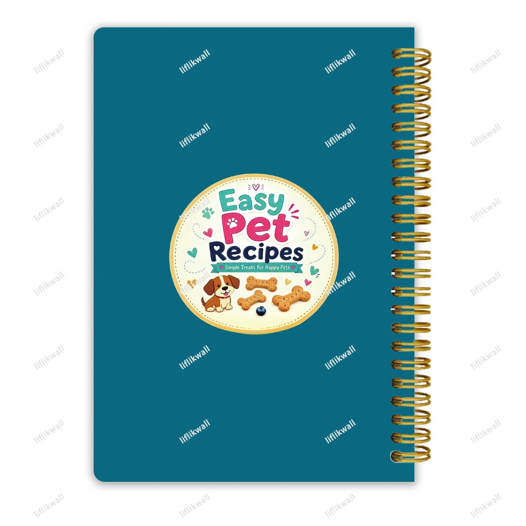 Homemade Pet Food Recipe Book - 30 Recipes Cat & Dog Cooking Plan with Meal Plan Pages, Shopping List & Feeding Log - DIY Pet Food Journal for Cats Dogs Puppies Kittens - Healthy Pet Diet Cookbook Gift