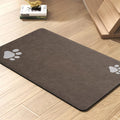 Paw Print Pet Feeding Mat — Quick-Dry Absorbent Rubber Bowl Mat for Dogs & Cats, Non-Slip Stain-Resistant Easy-Clean Feeding Pad | Home Decor Gift