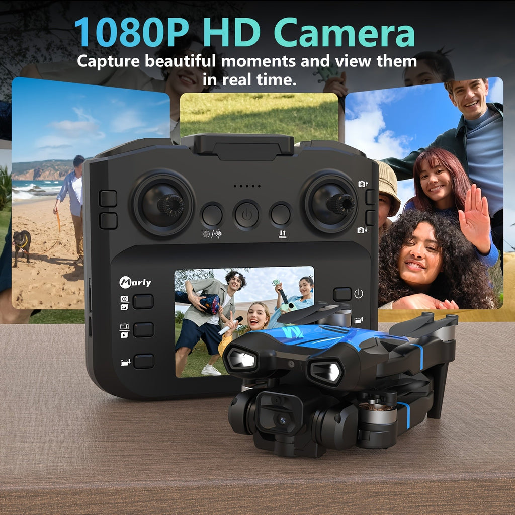 Drone with Camera for Adults Brushless Motor Dual Camera with Screen Remote Controller, Altitude Hold, 3D Flips, Headless Mode, SD Card Support, 3 Speeds, One-Key Takeoff & Landing – RC Quadcopter for Beginners & Adults