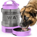 74oz Portable Dog Water Bottle with Built-In Collapsible Bowl Leakproof Large Capacity Travel Water Bottle for Dogs Hiking Camping Park Ideal for Small to Large Breeds