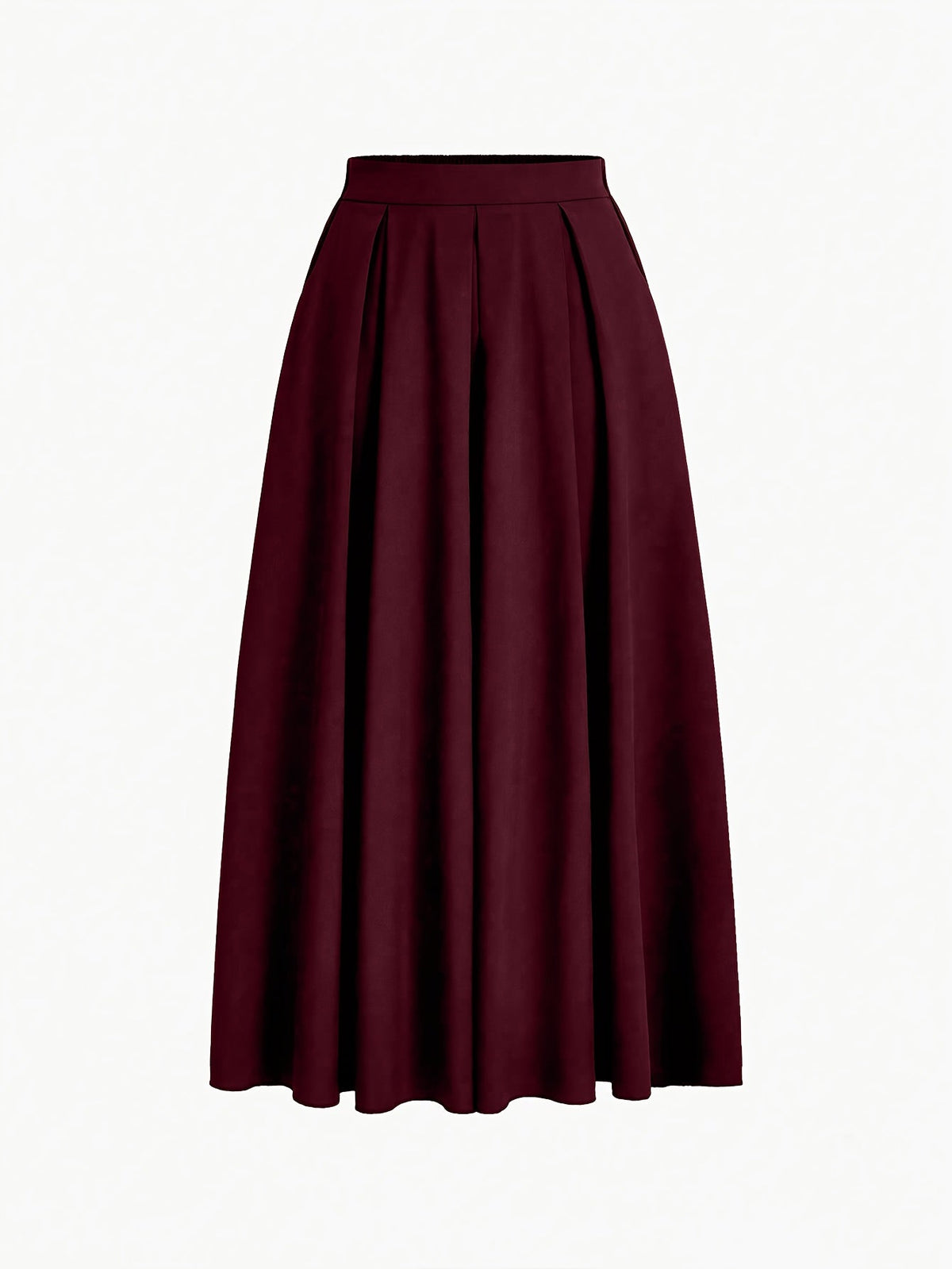 Women's High Waist A-Line Maxi Skirt Solid Color Flowy Elegant Long Skirt 97% Polyester Stretch Casual All-Season Skirt XS-XXL