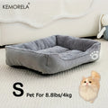 Large Rectangular Dog Bed with Paw Print Design for Small to Medium Dogs – Warm Soft Polyester Pet Bedding, Durable All-Season Dog Mat, Stylish Indoor Dog Bed
