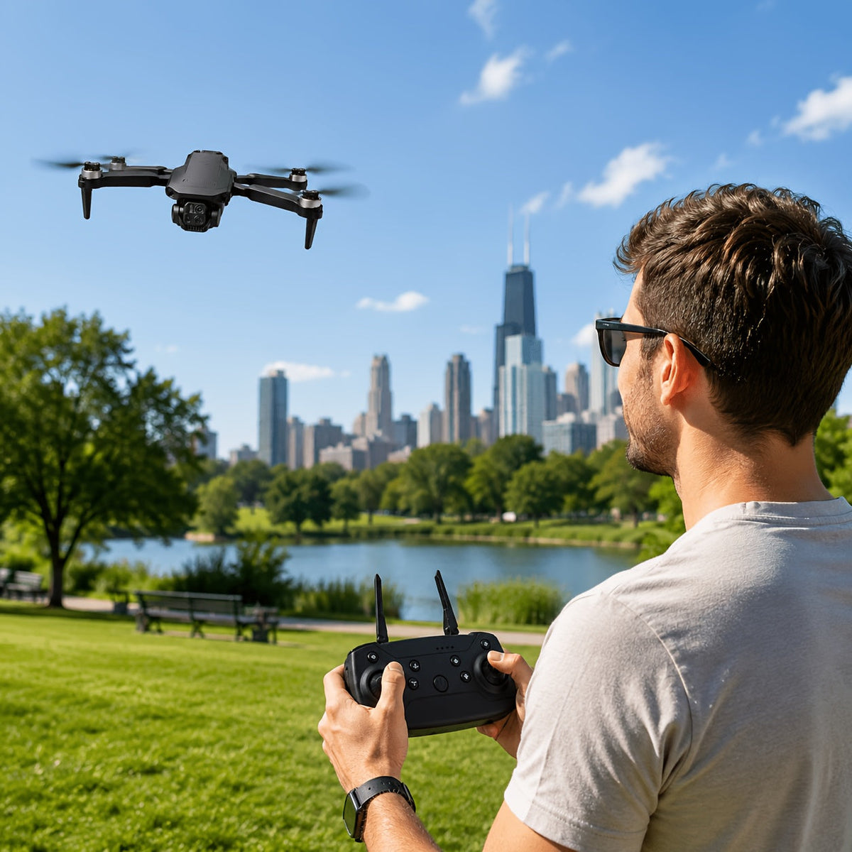 Skywing X1 4K Drone with Obstacle Avoidance Screen Remote Control USB Charging Beginner Friendly for Vlog Photography Adults Teens Gift Age 18+