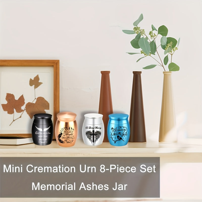 Small Keepsake Urns for Ashes - Colorful Aluminum Mini Cremation Urns for Human or Pet Ashes, Decorative Memorial Urn Ashes Holder, Thoughtful Sympathy Gift for Loss of Loved One or Pet