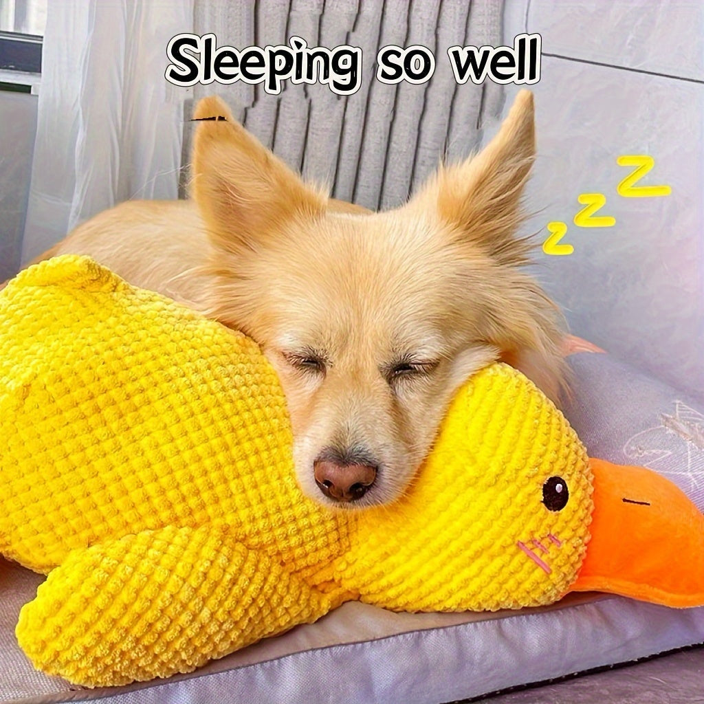 Heavy Duty Plush Duck Dog Chew Toy with Squeaker - Durable Chew-Proof Interactive Toy for Puppies & Adult Dogs, Safe for Aggressive Chewers, Teeth Cleaning, No Batteries Needed