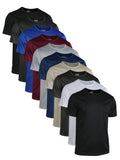Men's Quick-Dry Workout T-Shirts 10-Pack – 100% Polyester Breathable Crew Neck Short Sleeve Tees for Running, Gym & Outdoor Activities, Machine Washable Summer Activewear, Sizes S-XXXL, Mixed, Black or White