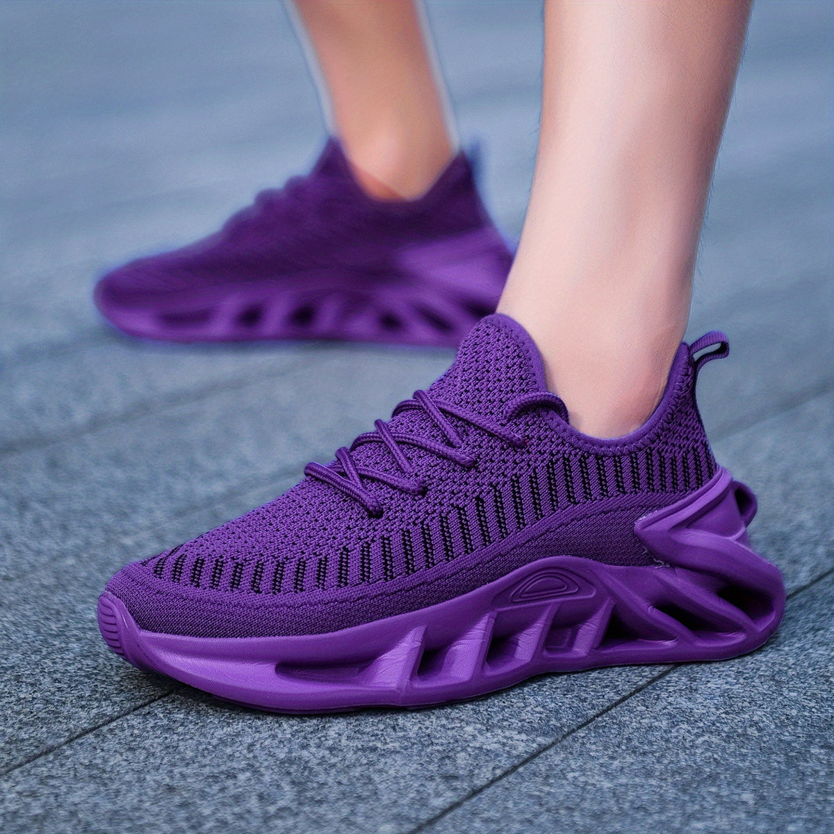 Women's Casual Walking Sneakers Thick EVA Sole Outdoor Sports Shoes Lace-Up Breathable Athletic Footwear for Running Hiking Daily Wear US 6-12.5