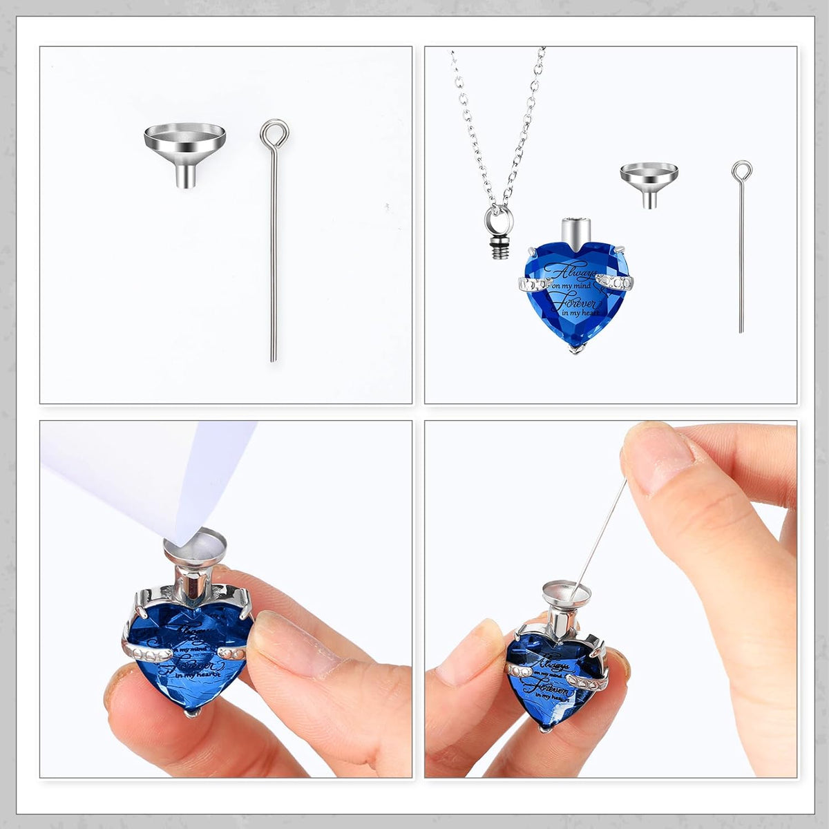 8-Piece Small Cremation Urns for Ashes – Alloy Keepsake Ash Holder Set with Family Tree Memorial Heart Locket Pendant for Adults Men & Women, Burial & Cremation Remembrance Gift, 8 Colors