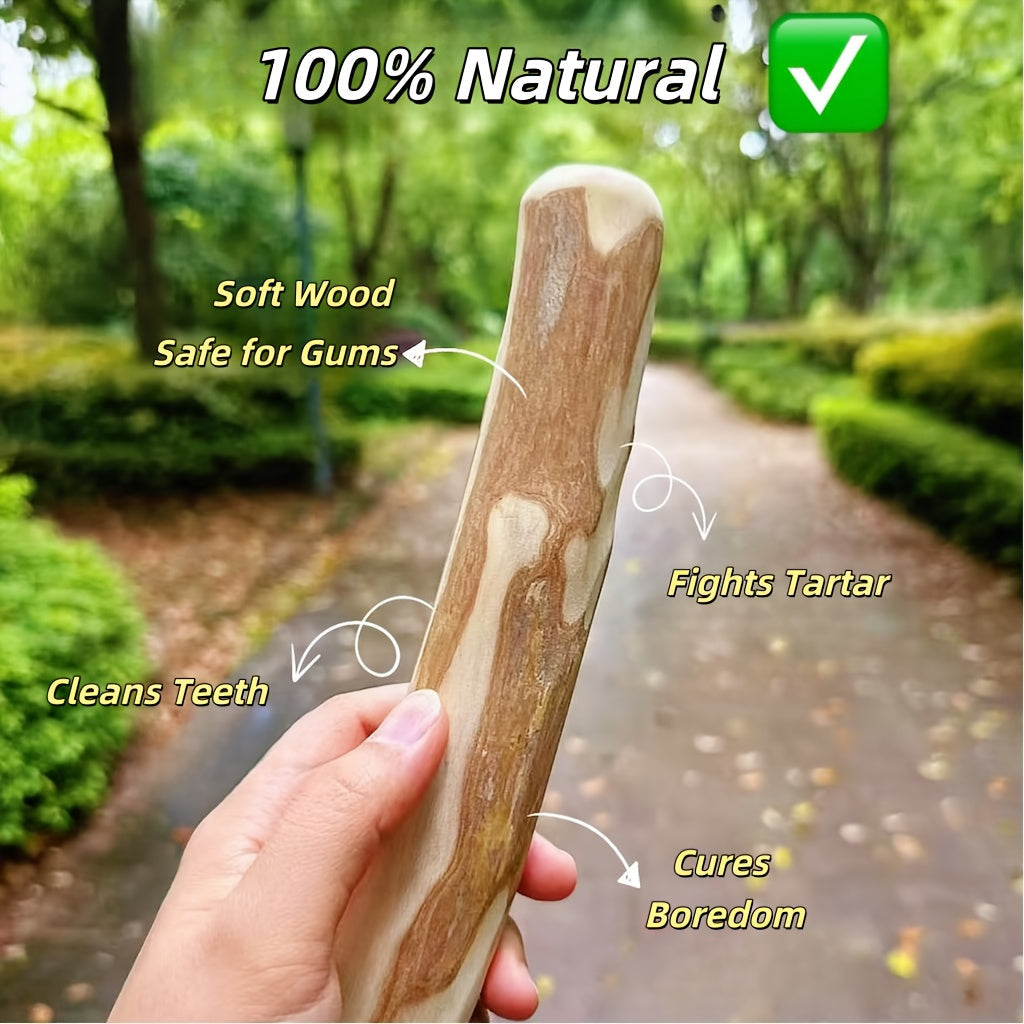 Natural Coffee Wood Dog Chew Stick Reduces Tartar Relieves Anxiety Prevents Destructive Chewing Protects Furniture Long-Lasting Safe Chew Toy for Dogs 8.3 Inch