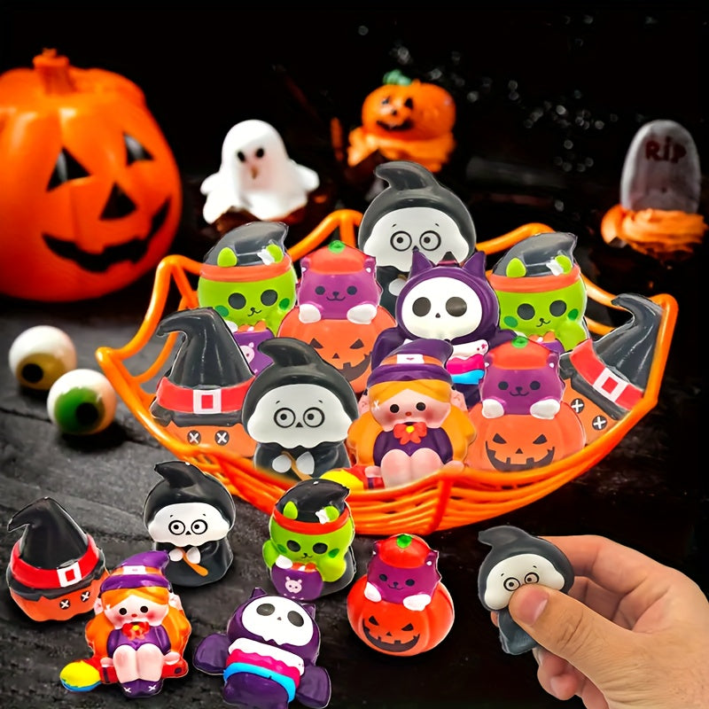 Halloween Squeeze Toys 10 Pack Slow Rising Squishy Party Favors - Assorted Spooky Squishies for Kids, Bulk Halloween Party Favors, Classroom Rewards, Birthday Gifts for Boys & Girls, Goody Bag Fillers