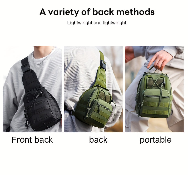 Tactical Sling Backpack – Lightweight Crossbody Daypack for Cycling, Hiking, Travel & Daily Use, Multiple Colors with Flag Patch Option