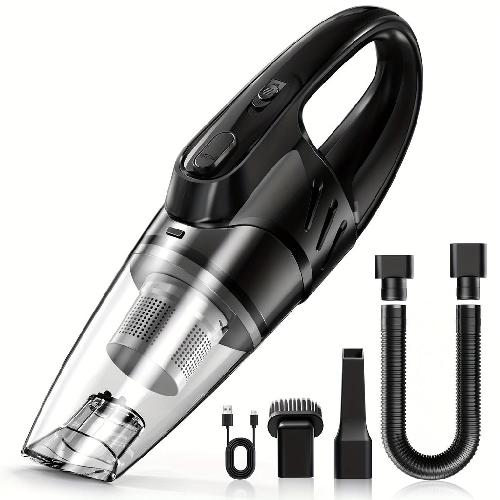 Cordless Car Vacuum Cleaner 6000PA High-Power Suction, 2000mAh Rechargeable Handheld Vacuum with 5 Accessories, Quiet Motor for Car Interior, Home & Pet Hair – Pink Women's Gift