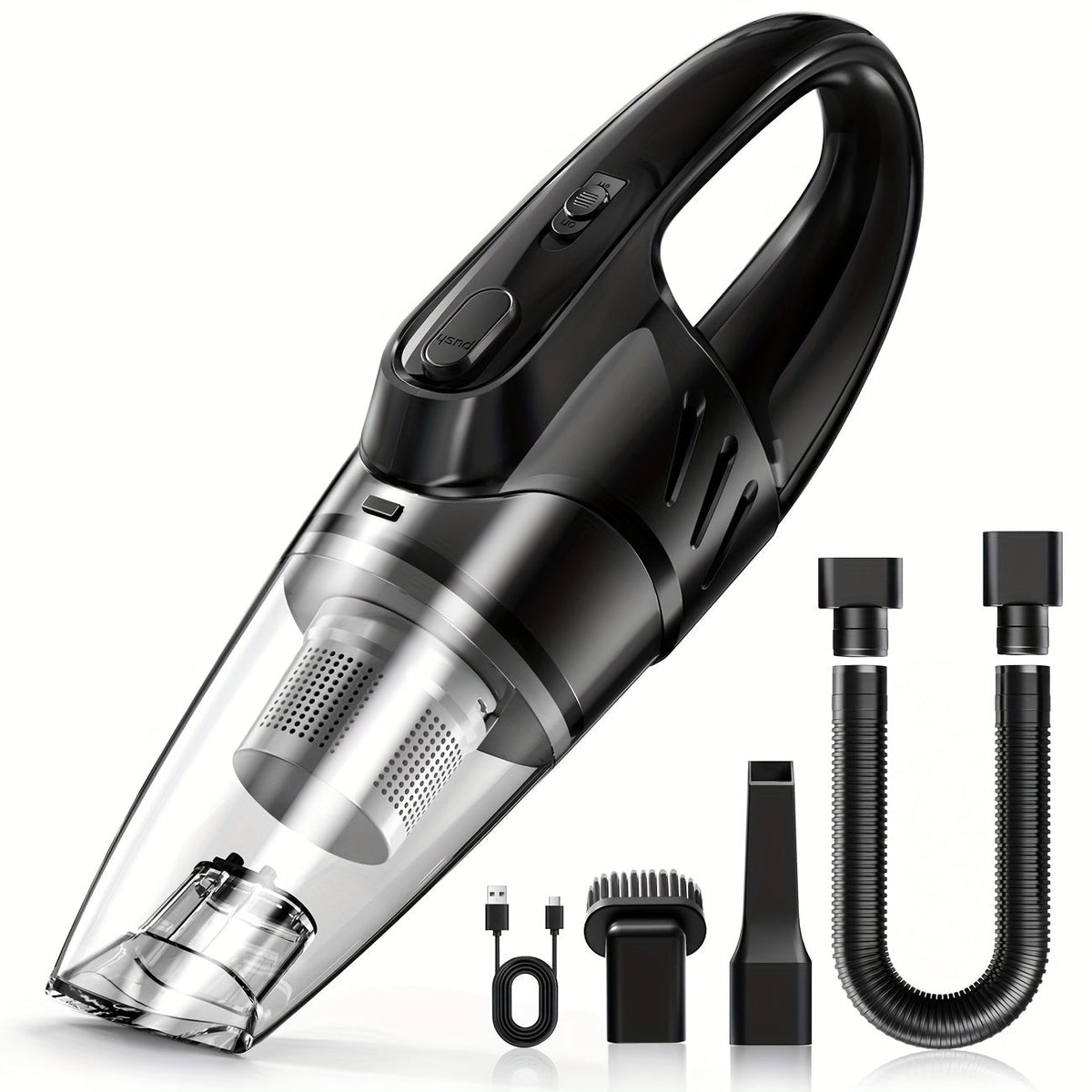 Cordless Car Vacuum Cleaner 6000PA High-Power Suction, 2000mAh Rechargeable Handheld Vacuum with 5 Accessories, Quiet Motor for Car Interior, Home & Pet Hair – Pink Women's Gift