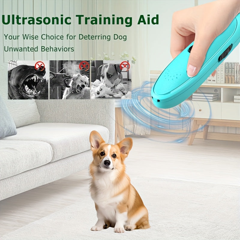 Ultrasonic Anti-Bark Device for Dogs – Sonic Bark Deterrent with Battery Included, Handheld Dog Bark Stopper for Indoor & Outdoor Training, Safe & Humane No-Shock Pet Bark Control, Range Up to 50 Ft