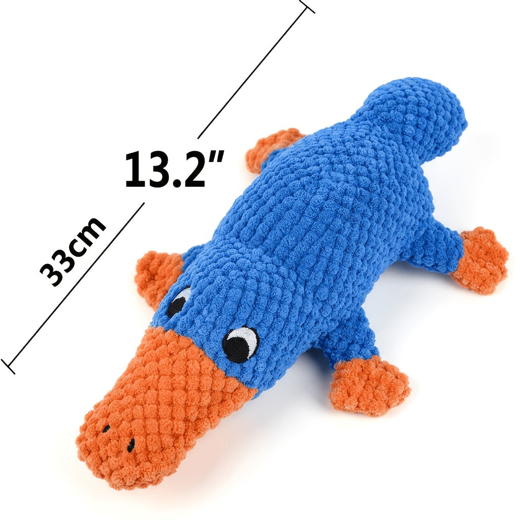 Duck Squeaky Plush Dog Toy 1 or 2 Pack - Indestructible Crinkle Chew Toy for Aggressive Chewers and Teething Puppies, Durable Goose Design for Small Medium and Large Breed Dogs