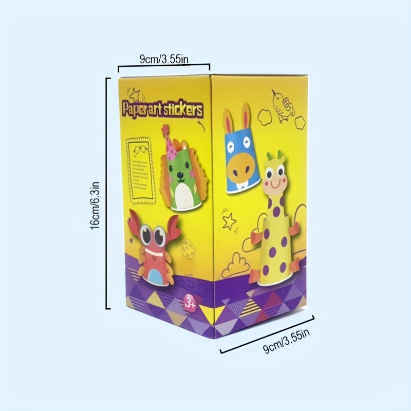 Kids Animal Craft DIY Kit - Educational Arts & Crafts Set with Stickers, Foam Pieces & Creative Activities for Boys & Girls Ages 3-8, Builds Fine Motor Skills, Perfect Birthday & Holiday Gift