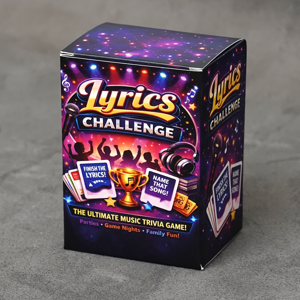 Music Trivia Card Game 140 Cards - Song Lyrics Challenge, Retro Hits, Rapping & Singing Competition | Urban Party Board Game for Adults & Teens, Fun Gift for Music Lovers, Game Night & Parties