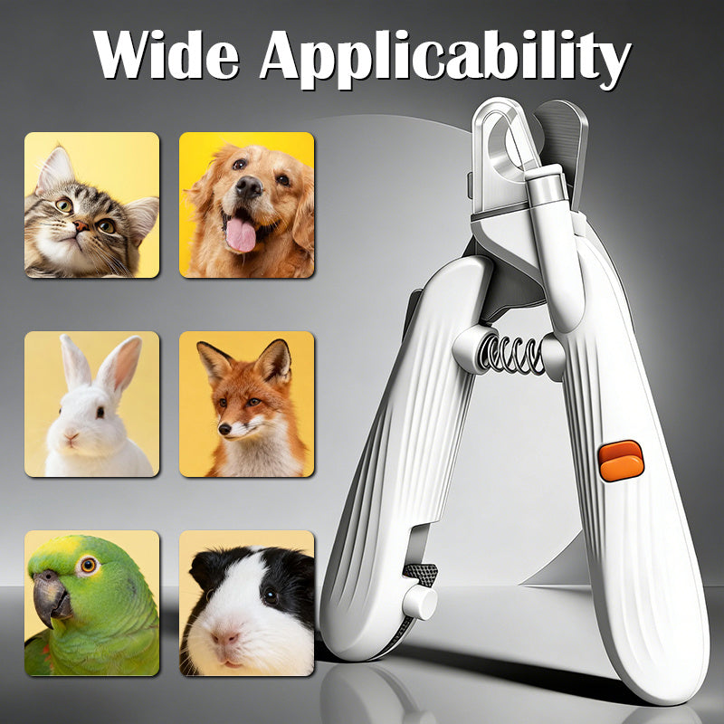 Pet Nail Clipper and Trimmer 2-in-1 - Silent Cordless Dog Nail Trimmer with Safety Guard & Splash Cover, No Battery Required, Suitable for Small Medium Large Dogs, Cats & Parrots, Safe at-Home Grooming