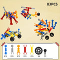 83 Piece STEM Building Blocks Toy for Kids Boys & Girls – Creative Educational Construction Set with Random Colors – Fun Engineering Brick Kit – Birthday & Christmas Gift for Children Ages 3-10
